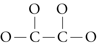 Image showing the skeleton of the oxalate ion without double bonds and lone pairs