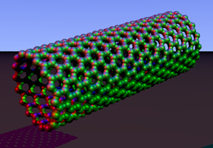 Photo of a fullerene tube