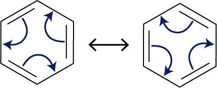 Image showing the two resonance forms of benzene